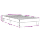 vidaXL barna tölgyszínű szerelt fa és fém ágykeret 100 x 200 cm