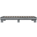 vidaXL sonoma tölgyszínű szerelt fa és fém ágykeret 90 x 200 cm