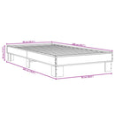 vidaXL sonoma tölgyszínű szerelt fa és fém ágykeret 90 x 200 cm