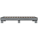 vidaXL sonoma tölgyszínű szerelt fa és fém ágykeret 75 x 190 cm