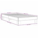 vidaXL sonoma tölgyszínű szerelt fa és fém ágykeret 75 x 190 cm