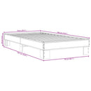 vidaXL barna tölgyszínű szerelt fa és fém ágykeret 75 x 190 cm