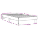 vidaXL barna tölgyszínű szerelt fa és fém ágykeret 90 x 190 cm
