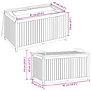 vidaXL tömör akácfa és acél kültéri párnatartó láda 85 x 45 x 45/53 cm