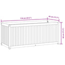 vidaXL tömör akácfa és acél kerti virágtartó 110 x 45 x 44 cm