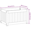vidaXL tömör akácfa és acél kerti virágtartó 45 x 30 x 27,5 cm