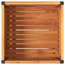 vidaXL tömör akácfa és acél kerti virágtartó polccal 45 x 45 x 80 cm