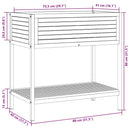vidaXL tömör akácfa és acél kerti virágtartó polccal 80 x 45 x 80 cm