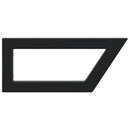 vidaXL 2 db fekete trapéz alakú acél polctartó mosdóhoz