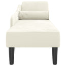 vidaXL krémszínű bársony dívány párnákkal