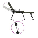 vidaXL zöld összecsukható horgászágyszék állítható sárgyűjtő lábbal