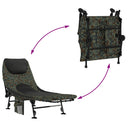 vidaXL terepszínű összecsukható horgászágy állítható sárgyűjtő lábbal