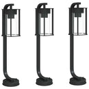 vidaXL 3 db fekete rozsdamentes acél kültéri állólámpa 60 cm