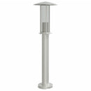 vidaXL 3 db ezüstszínű rozsdamentes acél kültéri állólámpa 60 cm
