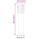 vidaXL 3 db ezüstszínű rozsdamentes acél kültéri állólámpa 60 cm