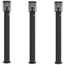 vidaXL 3 db rozsdamentes acél kültéri állólámpa érzékelővel 110 cm