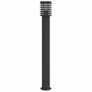 vidaXL 3 db fekete rozsdamentes acél kültéri állólámpa aljzattal 110cm