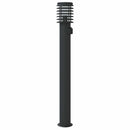 vidaXL 3 db fekete rozsdamentes acél kültéri állólámpa aljzattal 110cm