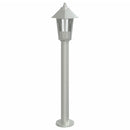 vidaXL 3 db ezüstszínű rozsdamentes acél kültéri állólámpa 80 cm