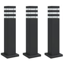 vidaXL 3 db fekete alumínium kültéri állólámpa 50 cm