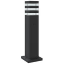 vidaXL 3 db fekete alumínium kültéri állólámpa 50 cm