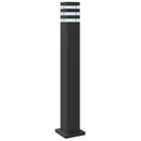 vidaXL fekete alumínium kültéri állólámpa 80 cm