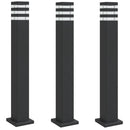 vidaXL 3 db fekete alumínium kültéri állólámpa 80 cm