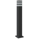 vidaXL 3 db fekete alumínium kültéri állólámpa 80 cm