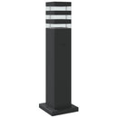vidaXL 3 db fekete alumínium kültéri állólámpa érzékelővel 50 cm