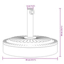 vidaXL kerek napernyőtalp rúdhoz Ø38 / 48 mm 25 kg