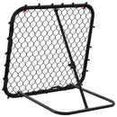 vidaXL fekete acél foci-visszapattanó háló 84 x 73 x 60-80 cm
