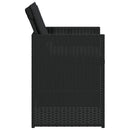 vidaXL 4 db fekete polyrattan kerti szék párnával