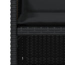 vidaXL 4 db fekete polyrattan kerti szék párnával