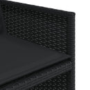 vidaXL 4 db fekete polyrattan kerti szék párnával