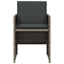 vidaXL 4 db szürke polyrattan kerti szék párnával