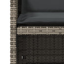 vidaXL 4 db szürke polyrattan kerti szék párnával