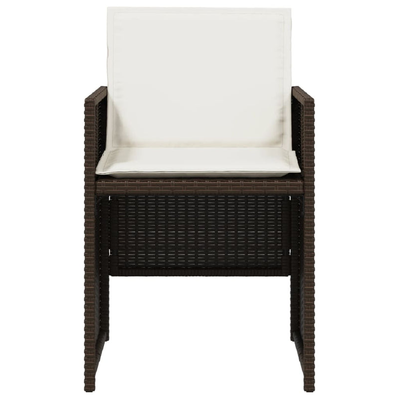 vidaXL 4 db barna polyrattan kerti szék párnával