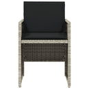 vidaXL 4 db világosszürke polyrattan kerti szék párnával