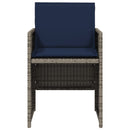 vidaXL 4 db szürke polyrattan kerti szék párnával