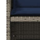 vidaXL 4 db szürke polyrattan kerti szék párnával