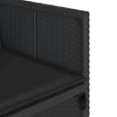 vidaXL 4 db fekete polyrattan kerti szék párnával