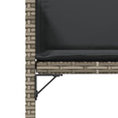 vidaXL 4 db szürke polyrattan kerti szék párnával