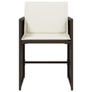 vidaXL 4 db barna polyrattan kerti szék párnával