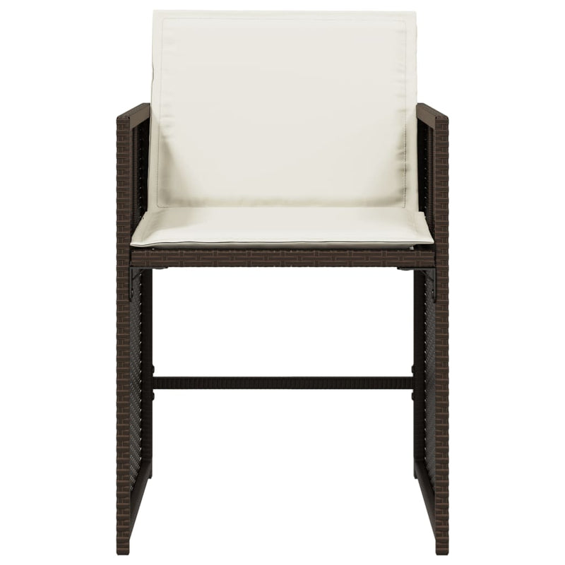 vidaXL 4 db barna polyrattan kerti szék párnával