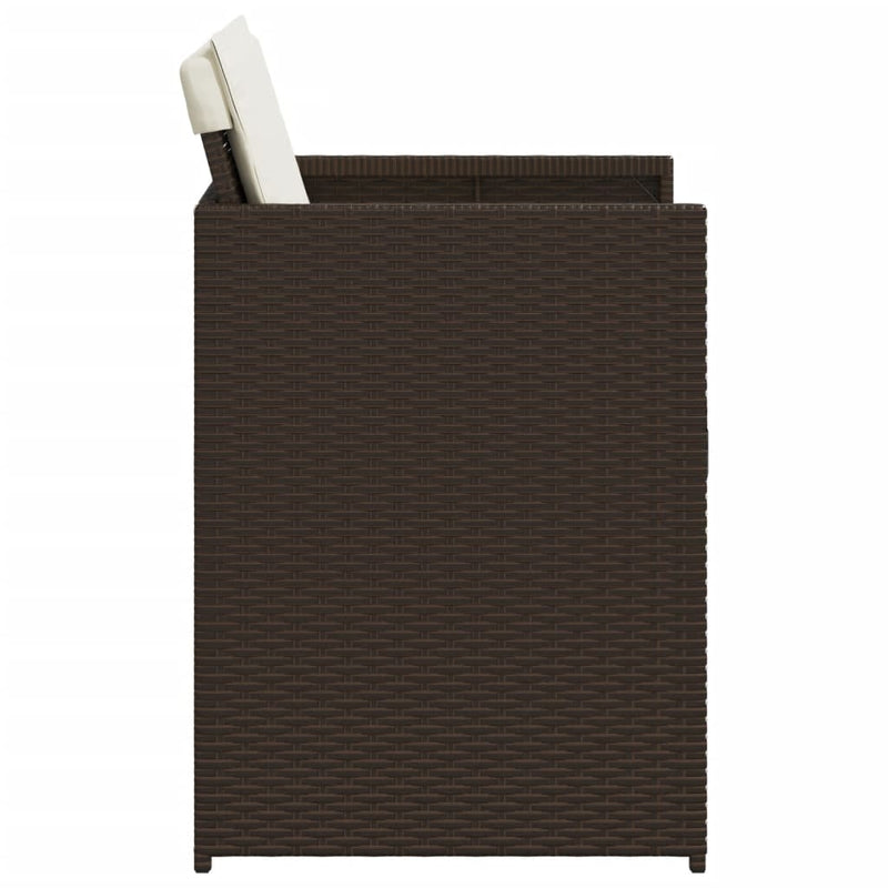 vidaXL 4 db barna polyrattan kerti szék párnával