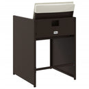 vidaXL 4 db barna polyrattan kerti szék párnával