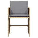 vidaXL 4 db vegyes bézs polyrattan kerti szék párnával