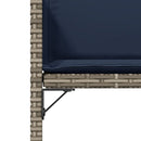 vidaXL 4 db szürke polyrattan kerti szék párnával