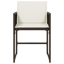 vidaXL 4 db barna polyrattan kerti szék párnával