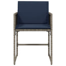 vidaXL 4 db szürke polyrattan kerti szék párnával